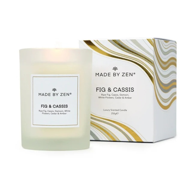 Made By Zen White/Amber Fig And Cassis Signature Scented Candle - 250G