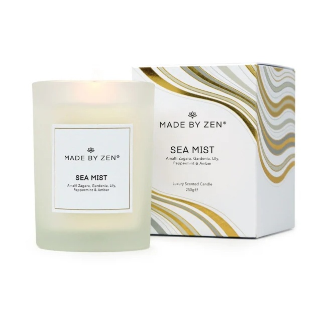 Made By Zen Orange/White/Amber Sea Mist Signature Scented Candle - 250G