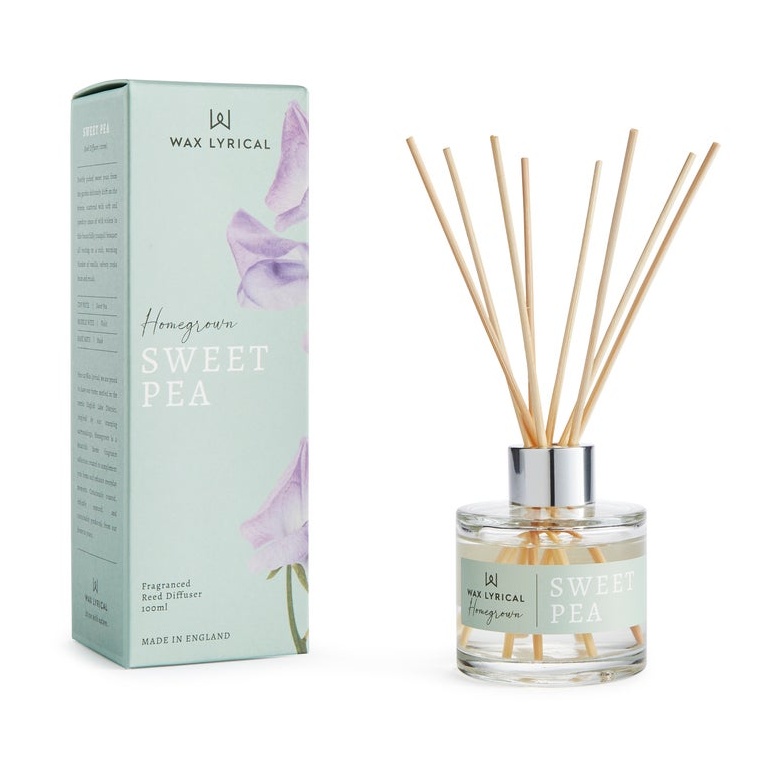 Wax Lyrical Light Homegrown Sweet Pea Reed Diffuser - 200Ml