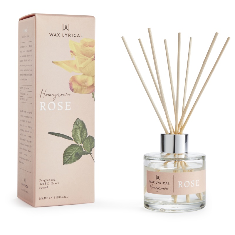 Wax Lyrical Green Homegrown Rose Reed Diffuser - 200Ml