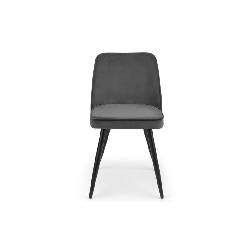 Burgess dining chair grey front