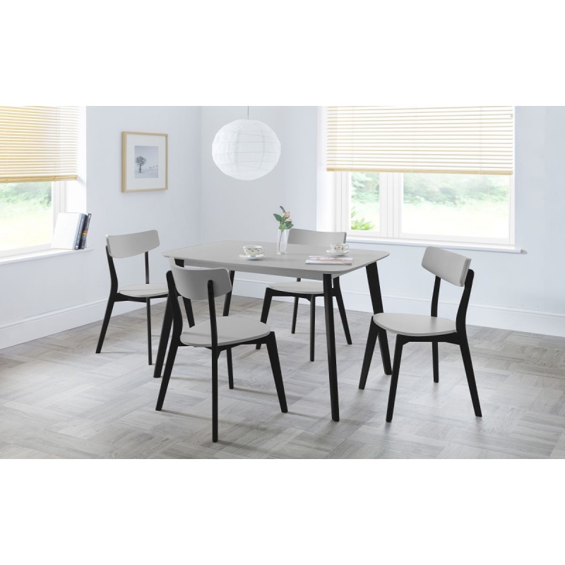Julian Bowen Casa Rectangular Dining Table - Grey/Black