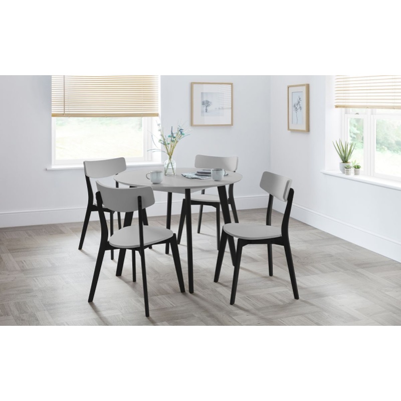 Julian Bowen Casa Round Dining Table - Grey/Black