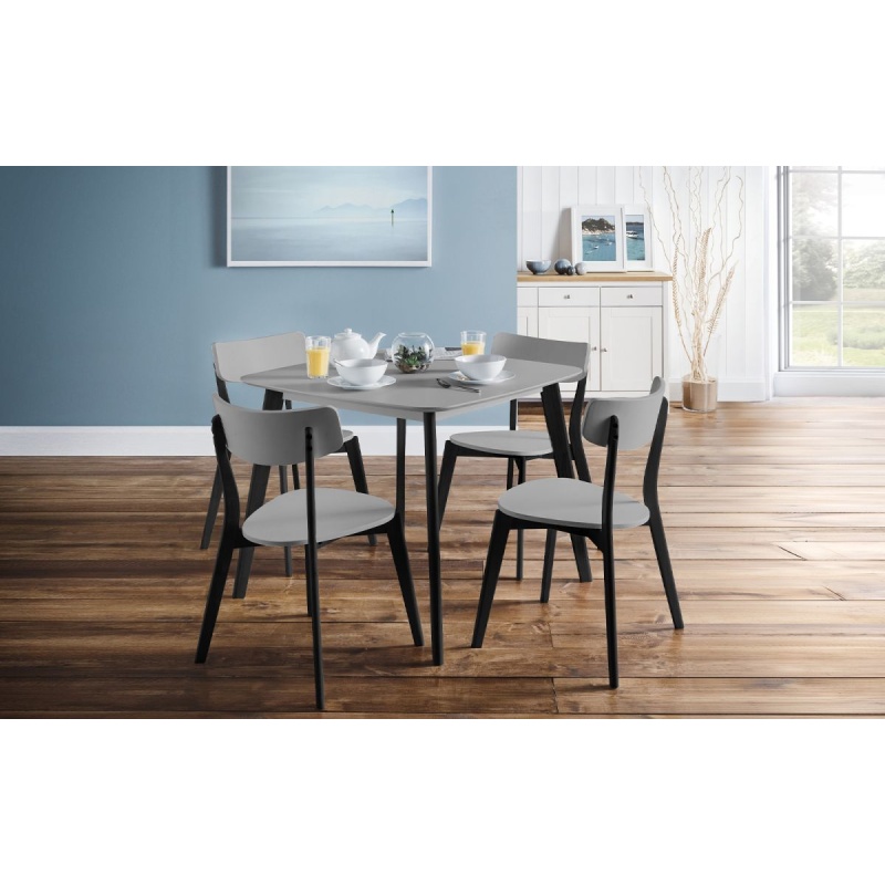 Julian Bowen Casa Square Dining Table - Grey/Black