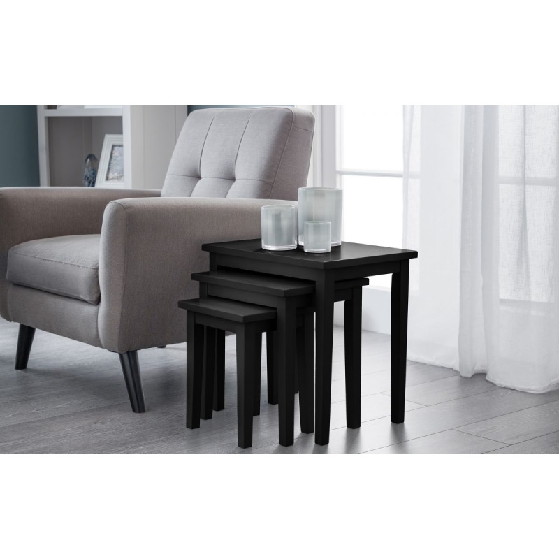 Julian Bowen Cleo Nest Of Tables - Black