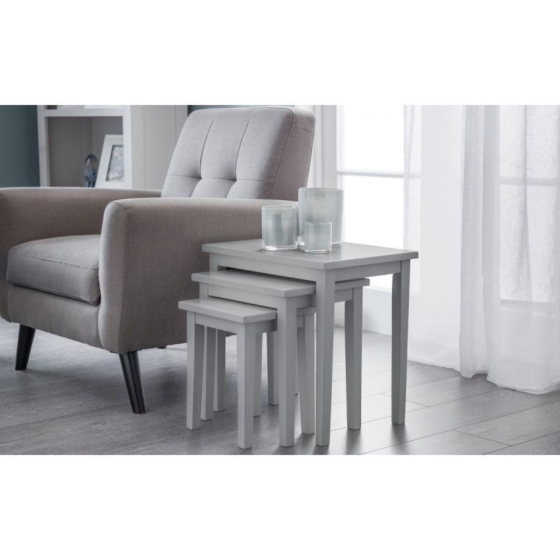 Julian Bowen Cleo Nest Of Tables - Grey