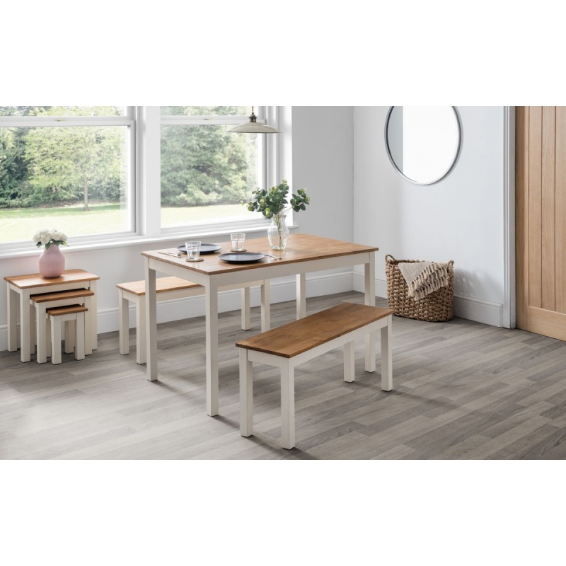 Julian Bowen Coxmoor Bench - Ivory & Oak