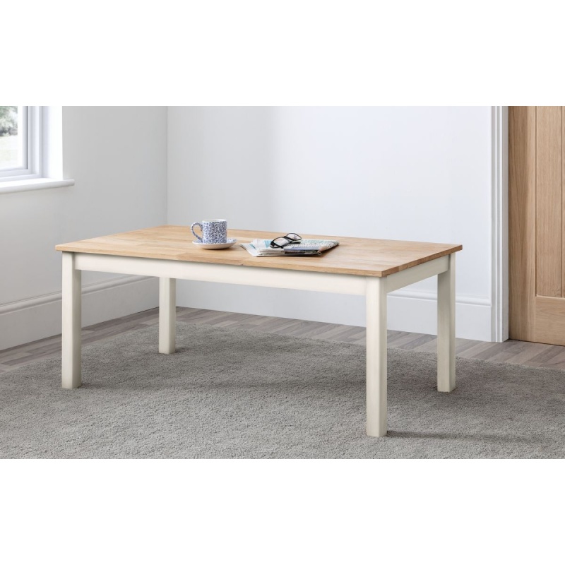 Julian Bowen Ivory Coxmoor Rectangular Coffee Table - And Oak