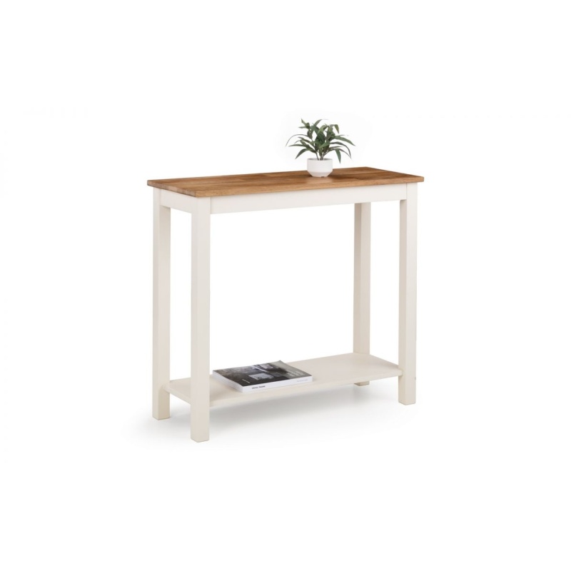 Julian Bowen Ivory Coxmoor Console Table 90Cm - And Oak