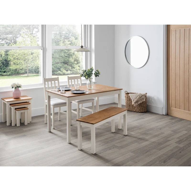 Julian Bowen Coxmoor Rectangular Dining Table - Ivory & Oak