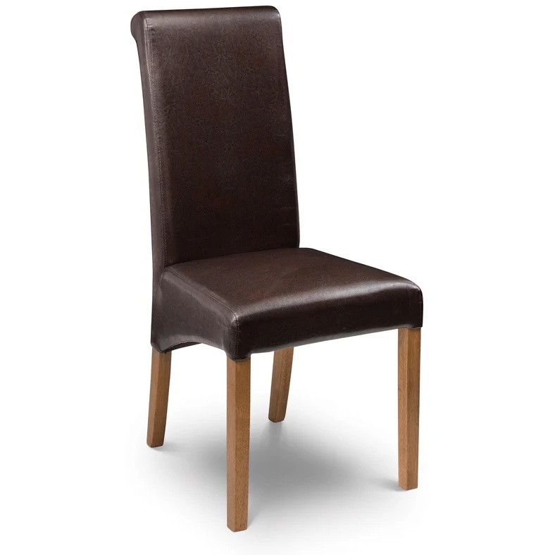 Julian Bowen Cuba Dining Chair - Brown/Oak Leg