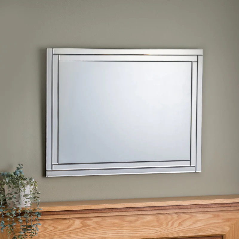 Julian Bowen Light Deco Frameless Wall Mirror