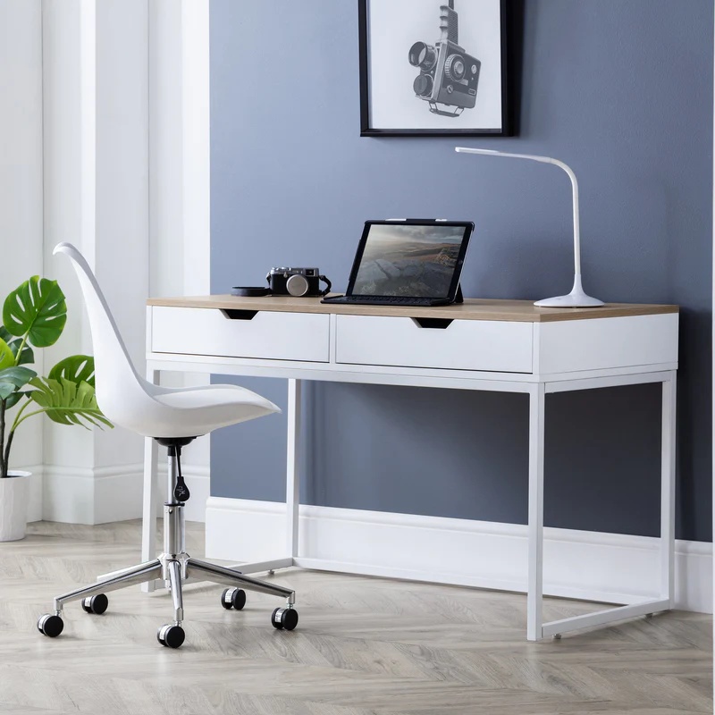 Julian Bowen White Erika Office Chair - /Chrome