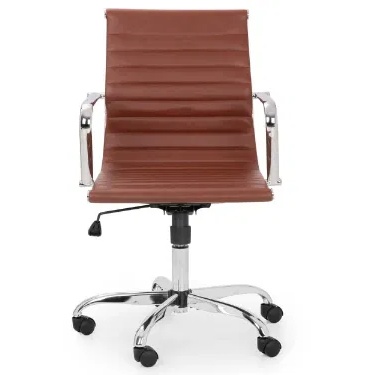Julian Bowen Gio Office Chair - Brown & Chrome