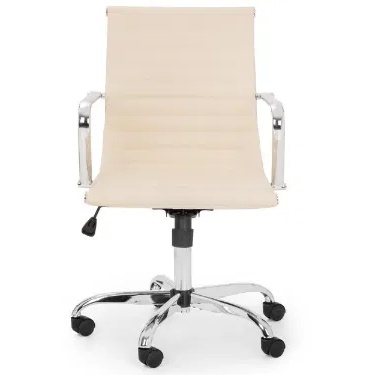Julian Bowen Gio Office Chair - Ivory & Chrome