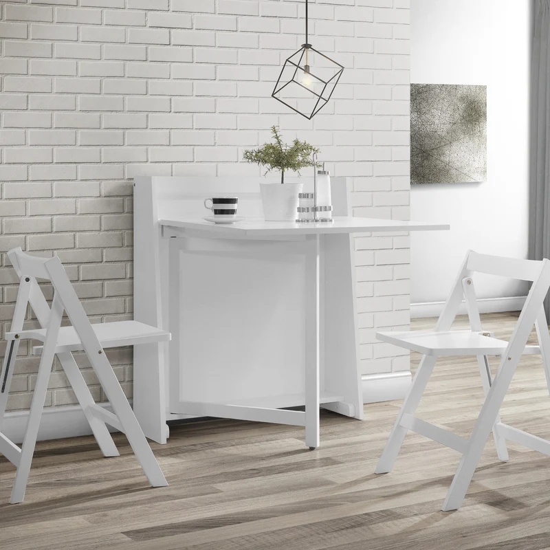 Julian Bowen White Helsinki Compact Folding Dining Set