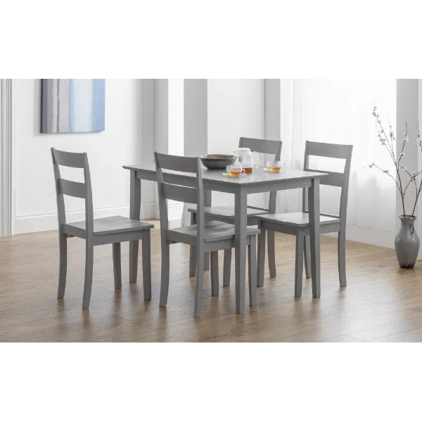 Julian Bowen Kobe Compact Rectangular Table - Torino Grey
