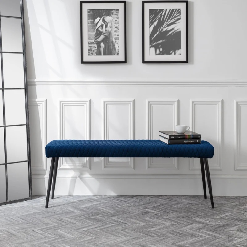 Julian Bowen Blue Luxe Low Bench