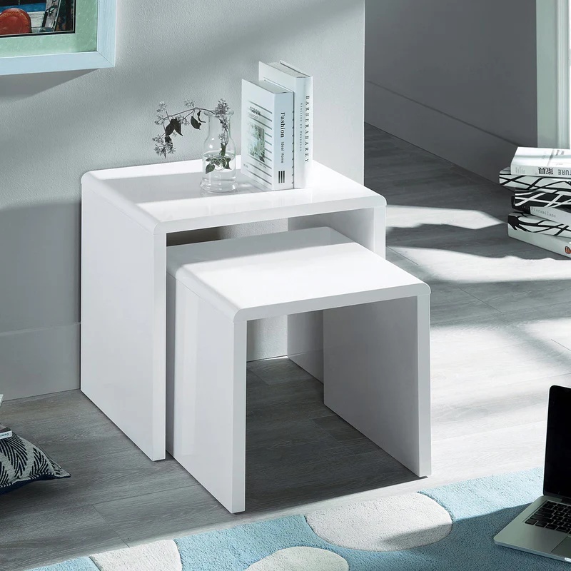 Julian Bowen Light/White Manhattan Nest Of 2 Tables