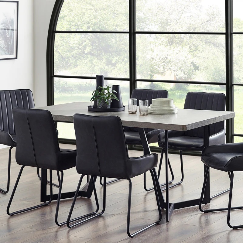 Julian Bowen Miller Concrete Effect Dining Table