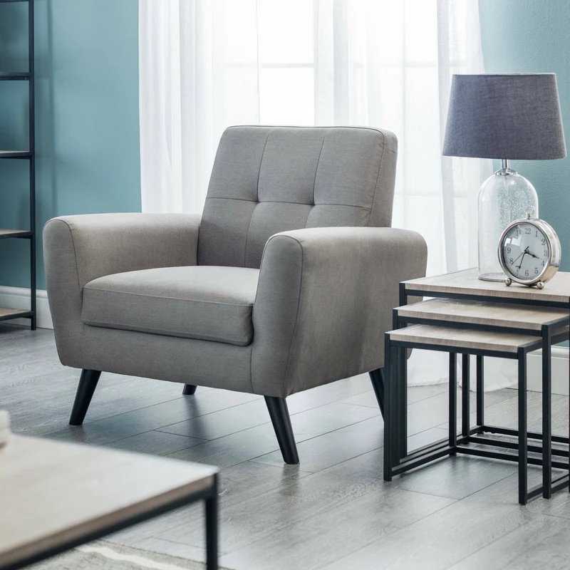 Julian Bowen Monza Compact Retro Chair - Grey