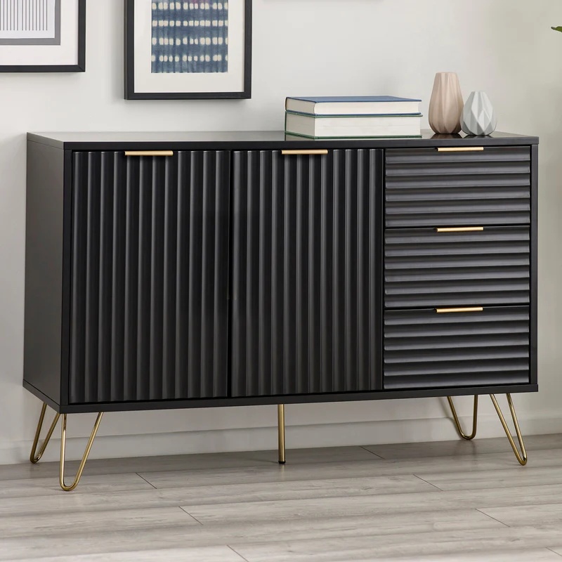 Julian Bowen Murano Large Sideboard - Matt Black