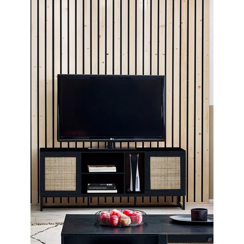 Julian Bowen Black Padstow Tv Unit
