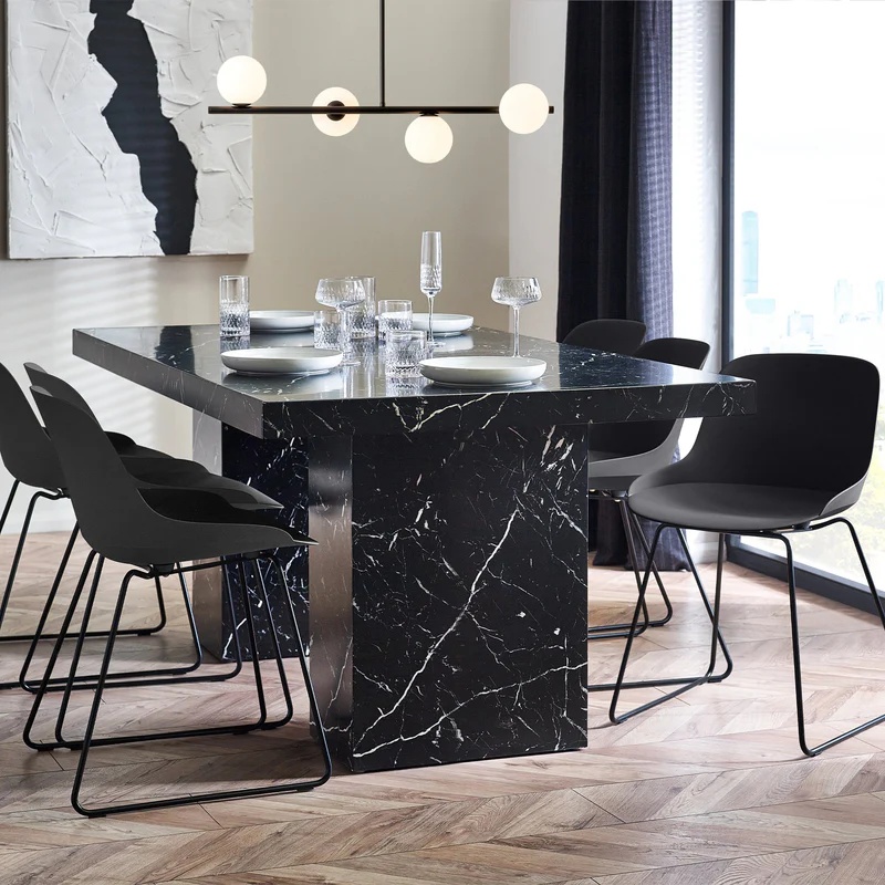 Julian Bowen Black Rome Dining Table