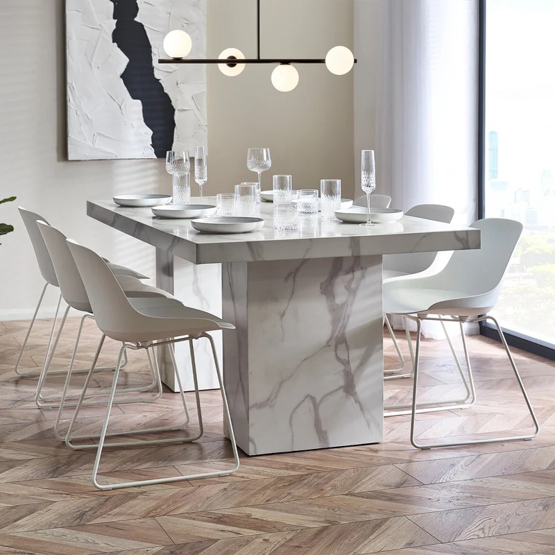 Julian Bowen Rome Dining Table - White