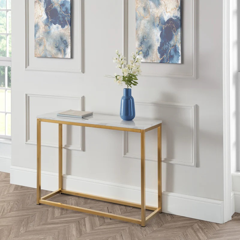 Julian Bowen Gold Scala Console Table