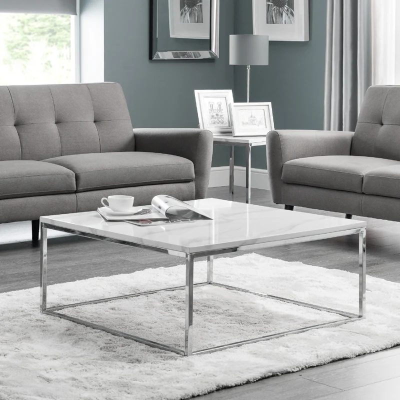 Julian Bowen Scala Marble Top Coffee Table - White