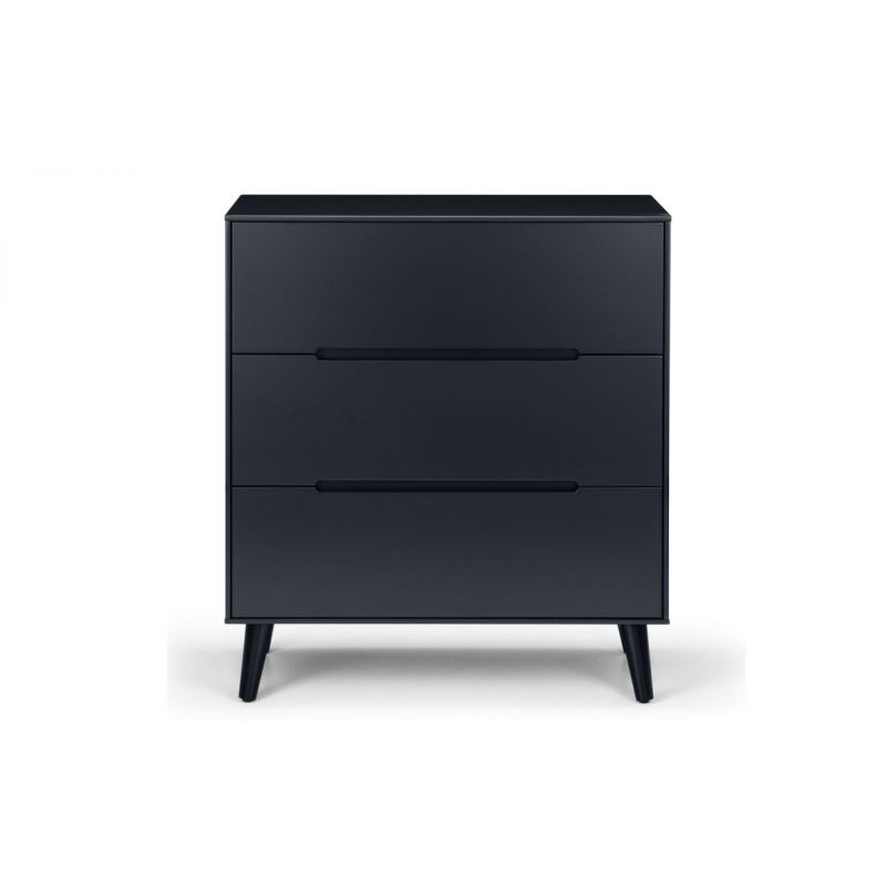 Julian Bowen Alicia 3 Drawer Chest - Anthracite