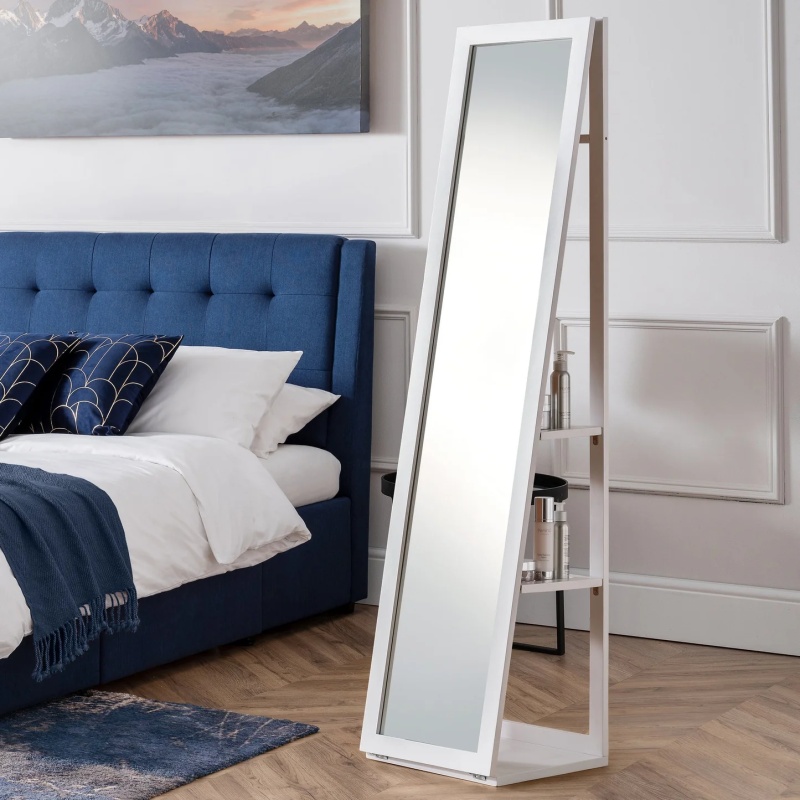 Julian Bowen White Fresco Storage Mirror