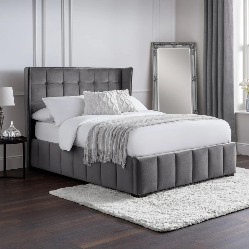 Julian Bowen Light/Grey Gatsby Bed - 150Cm King