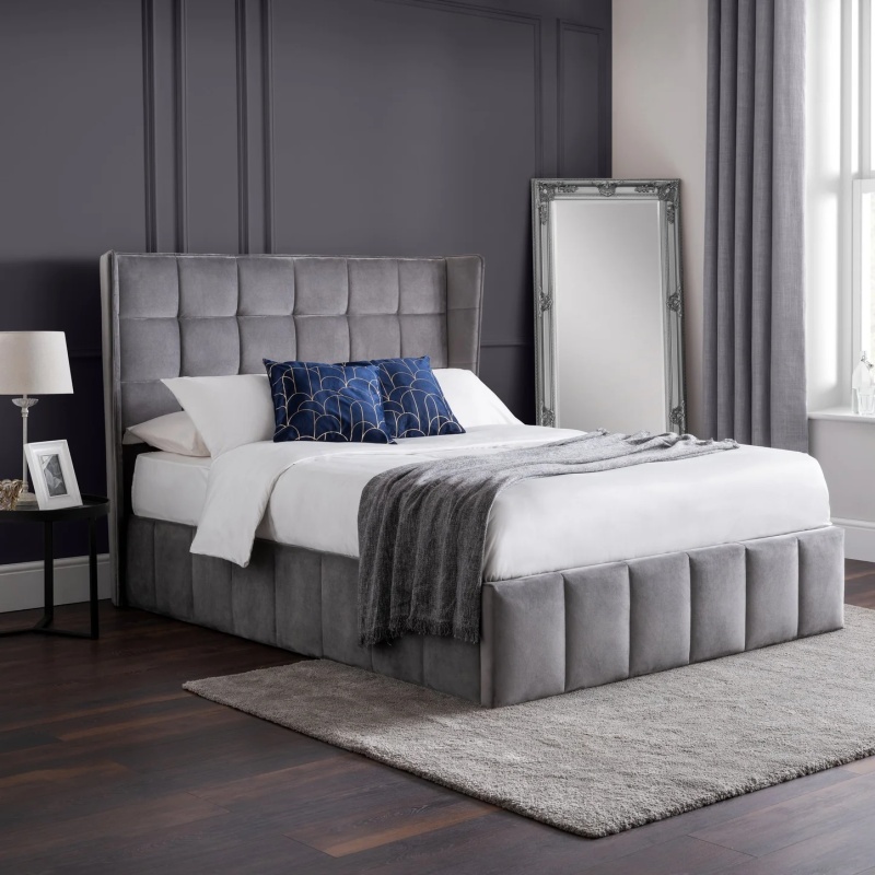 Julian Bowen Julian Bowen Gatsby Storage Ottoman Bed - Light Grey