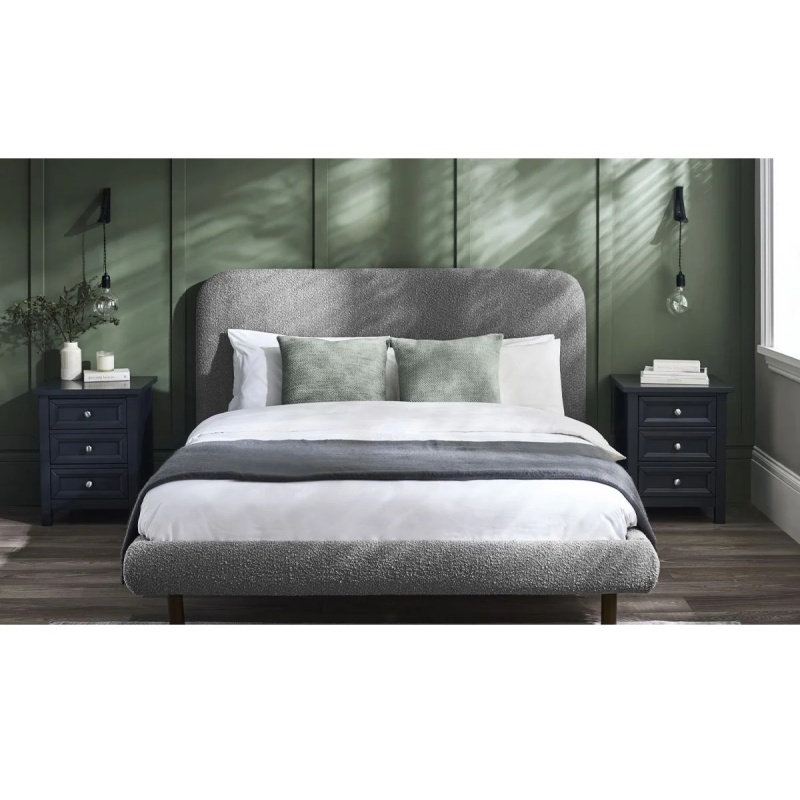 Julian Bowen Hannah Bedframe - Grey Boucle