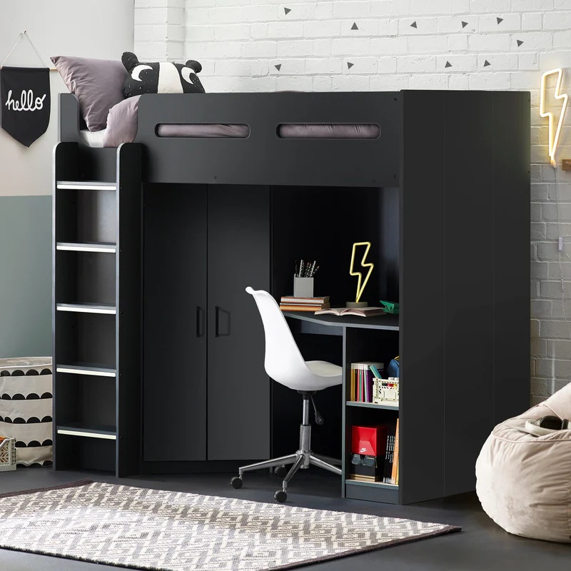 Julian Bowen Anthracite Hercules High Sleeper