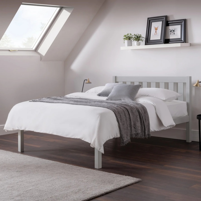 Julian Bowen Grey Luna Bed - Dove - 135Cm Double