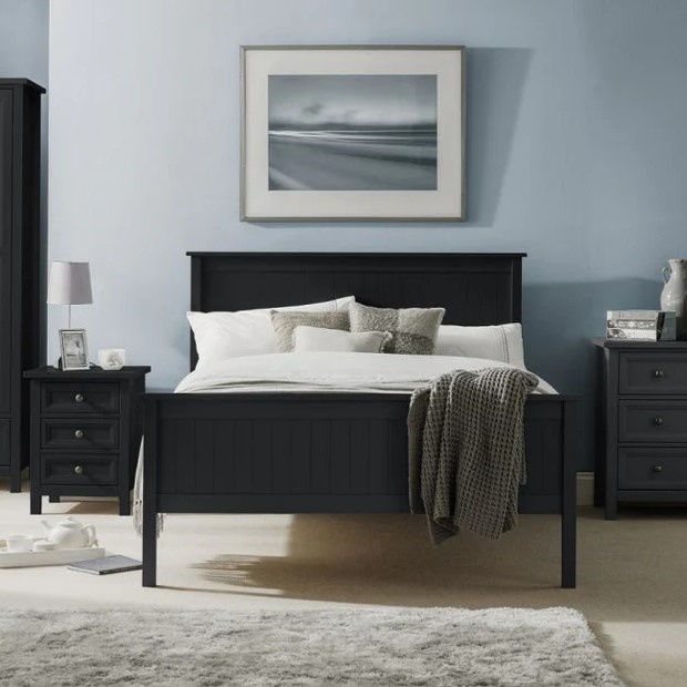 Julian Bowen Anthracite Maine Bed - 90Cm Single
