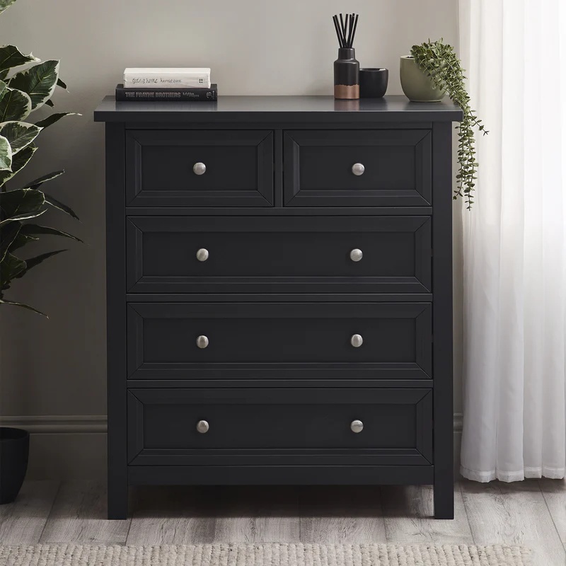 Julian Bowen Maine 3 + 2 Drawer Chest - Anthracite