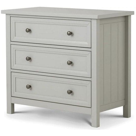 Julian Bowen Maine 3 Drawer Wide Chest - Dove Grey