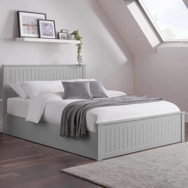 Julian Bowen Grey Maine Ottoman Bed - Dove - 135Cm Double