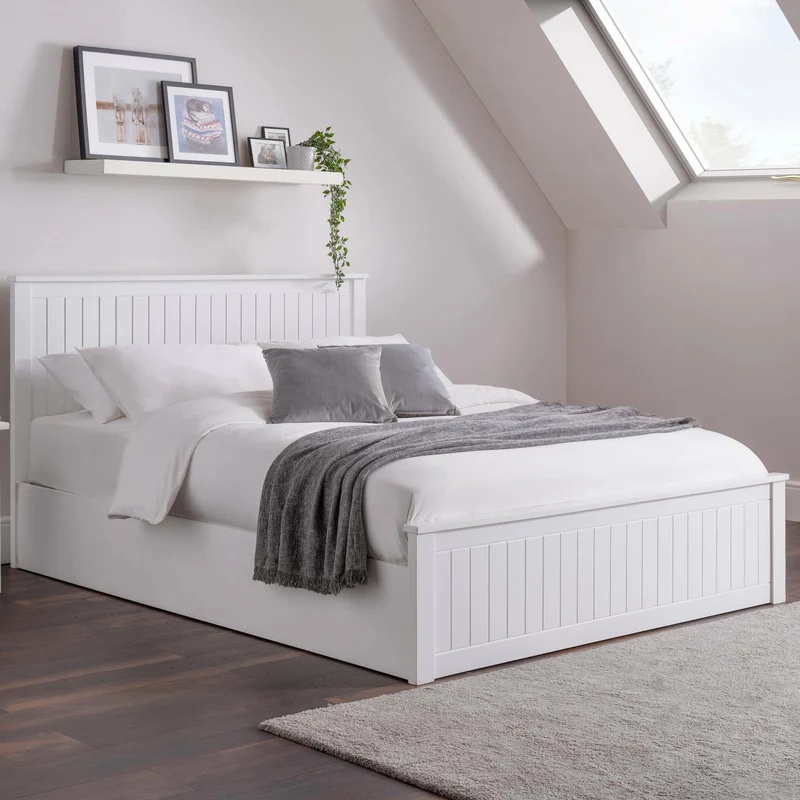 Julian Bowen Maine Ottoman Bed - Surf White
