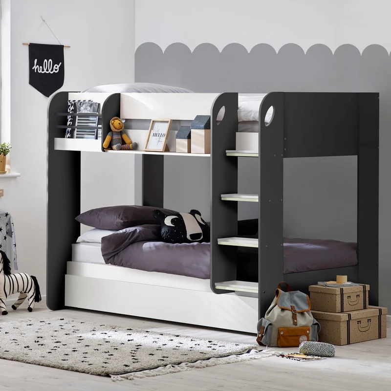 Julian Bowen Mars Bunk & Underbed - Charcoal & White
