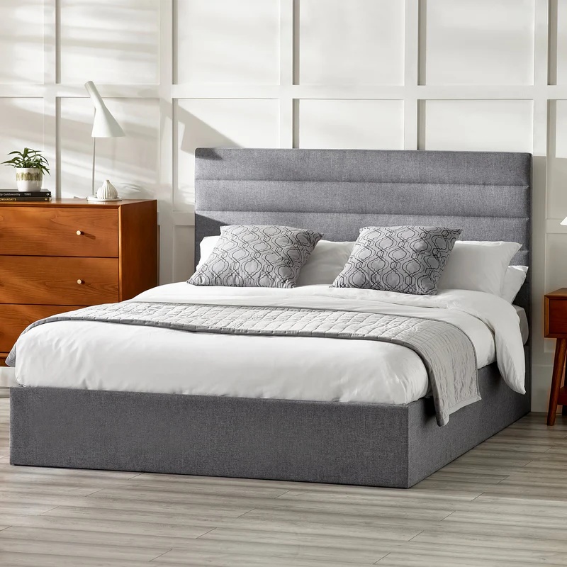 Julian Bowen Grey Merida Ottoman Bed - 150Cm King
