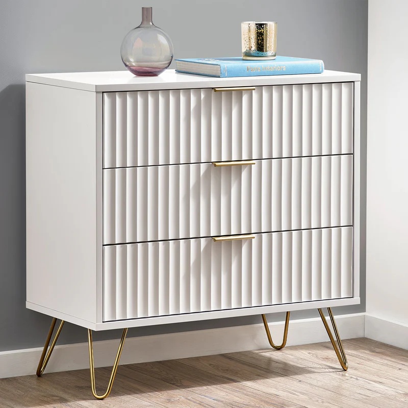Julian Bowen Murano 3 Drawer Chest - Matt White