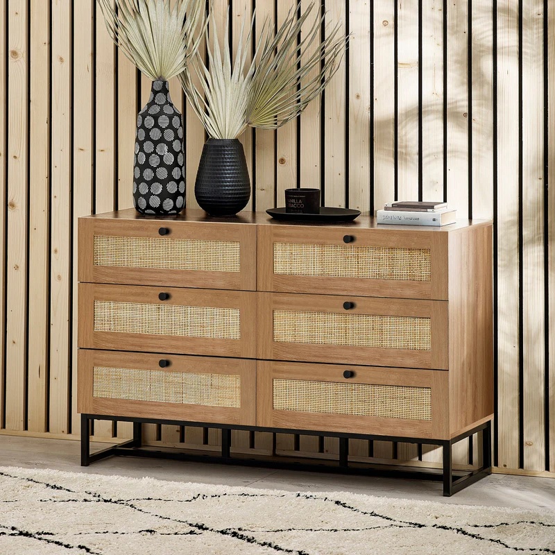 Julian Bowen Padstow 6 Drawer Chest - Oak