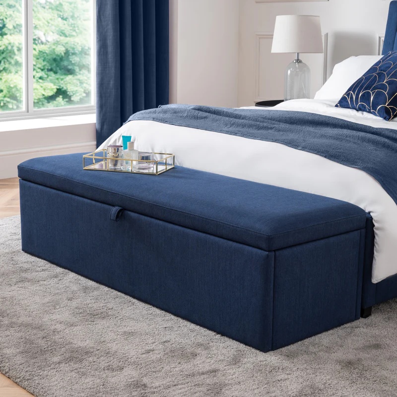 Julian Bowen Blue Sorrento Blanket Box