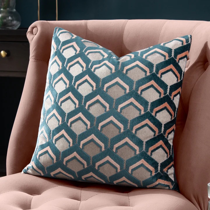 Riva Ledbury Cushion 45Cm - Smoke/Rose