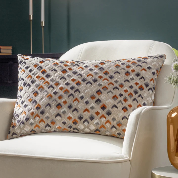 Riva Grey Lexington Cushion 40X60cm - Ginger